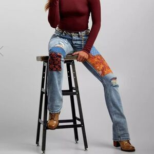 Free People Belladonna Patchwork Jean - Orange Blossom 25